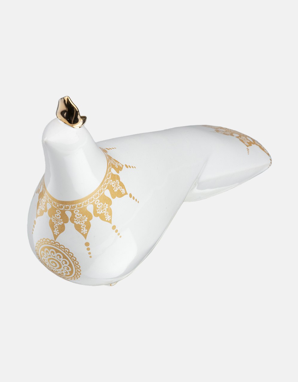 Ceramic pigeon with a gold crown- Fortune