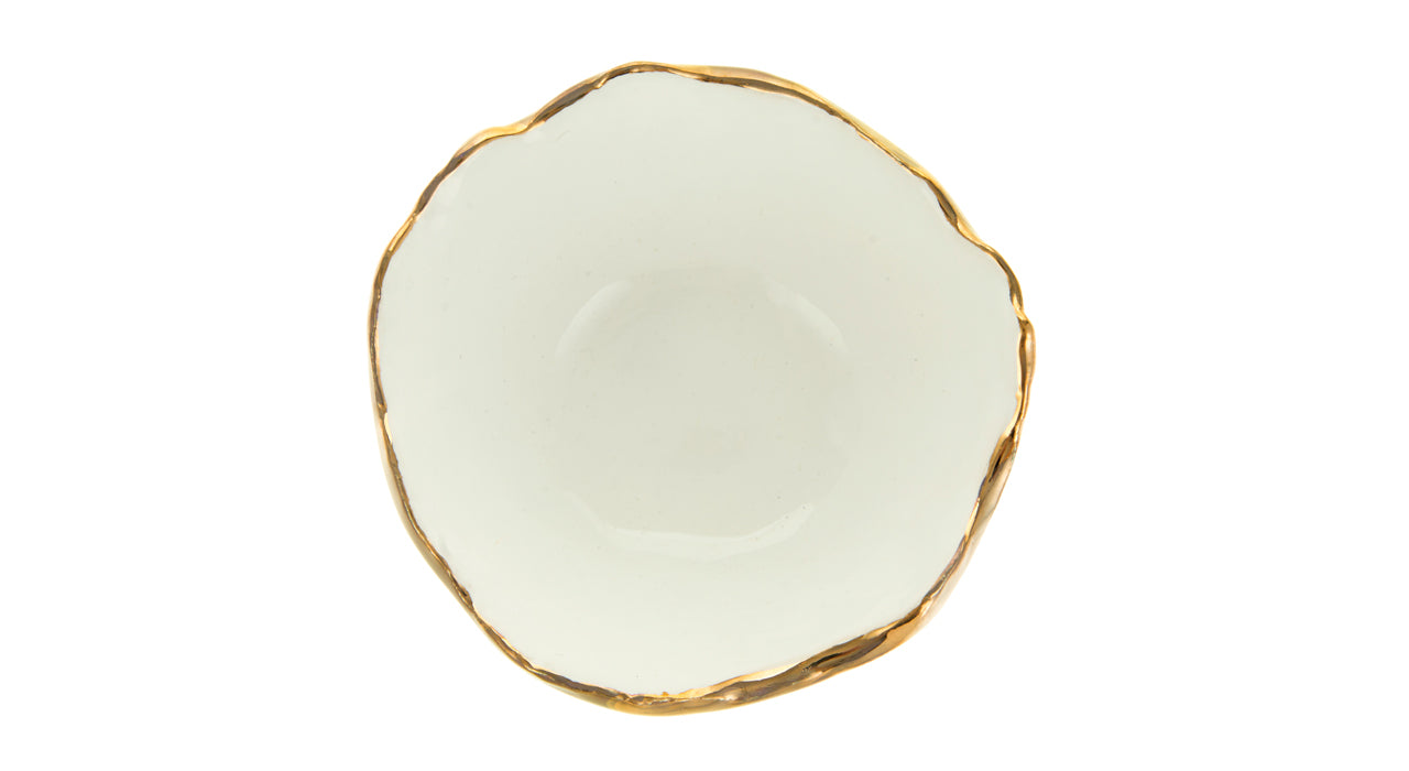 Gold Trimmed Wavy bowl - Berkeh 5.5"