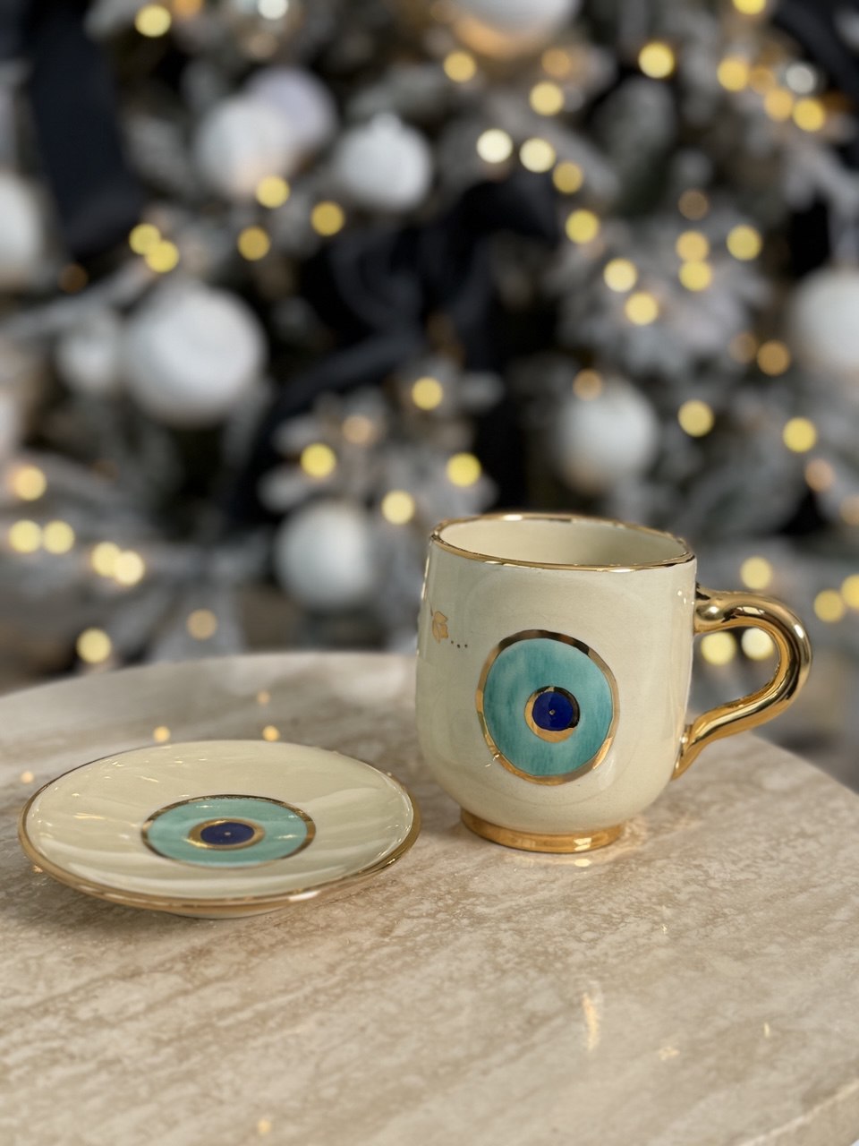 Ceramic Colorful Bowls & Evil Eyes Plates Gift Boxes