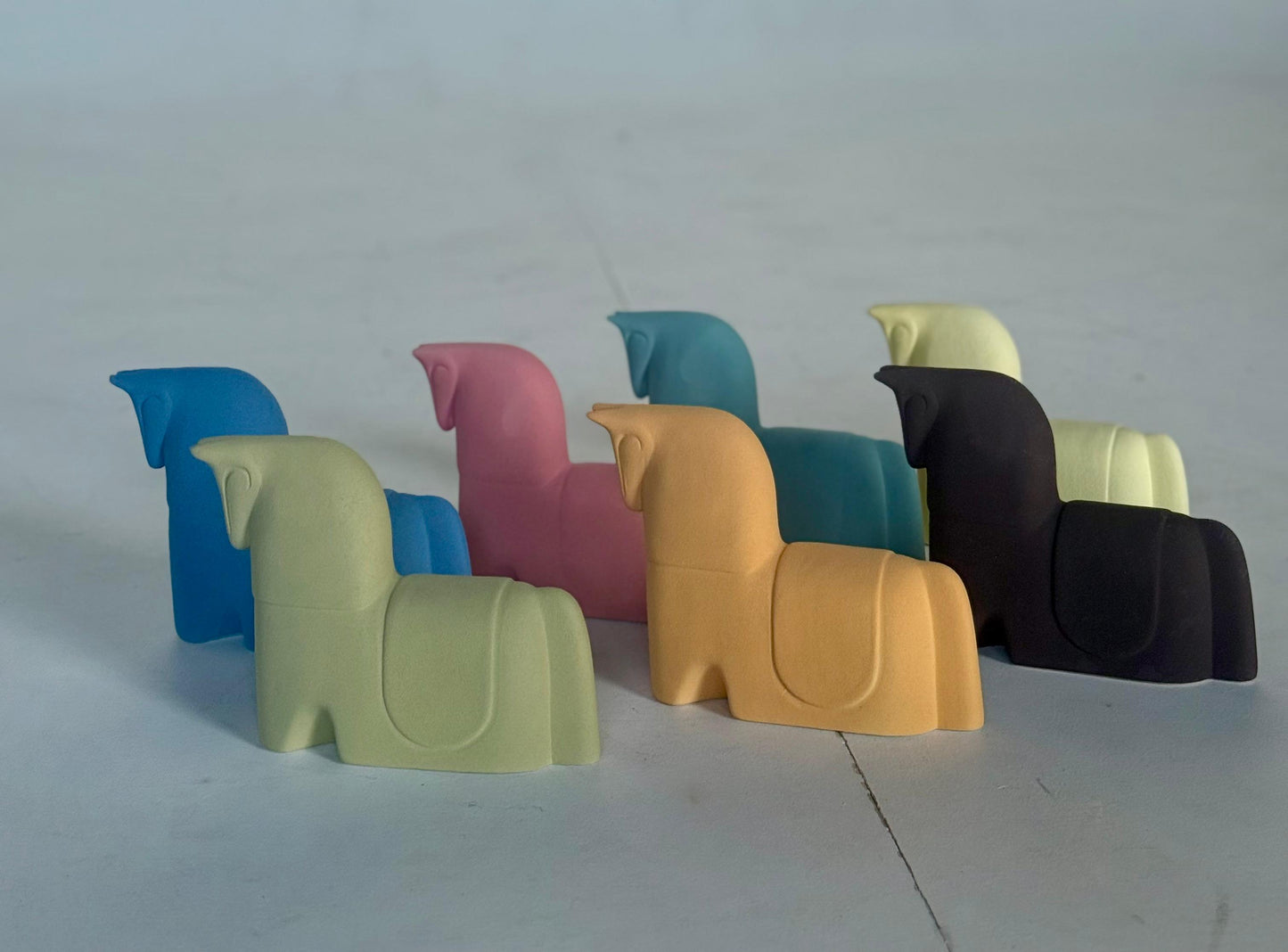 Small Knight Horse Ceramic Statues - Caspian Horse