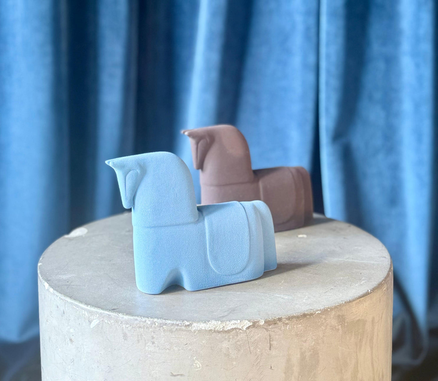 Small Knight Horse Ceramic Statues - Caspian Horse