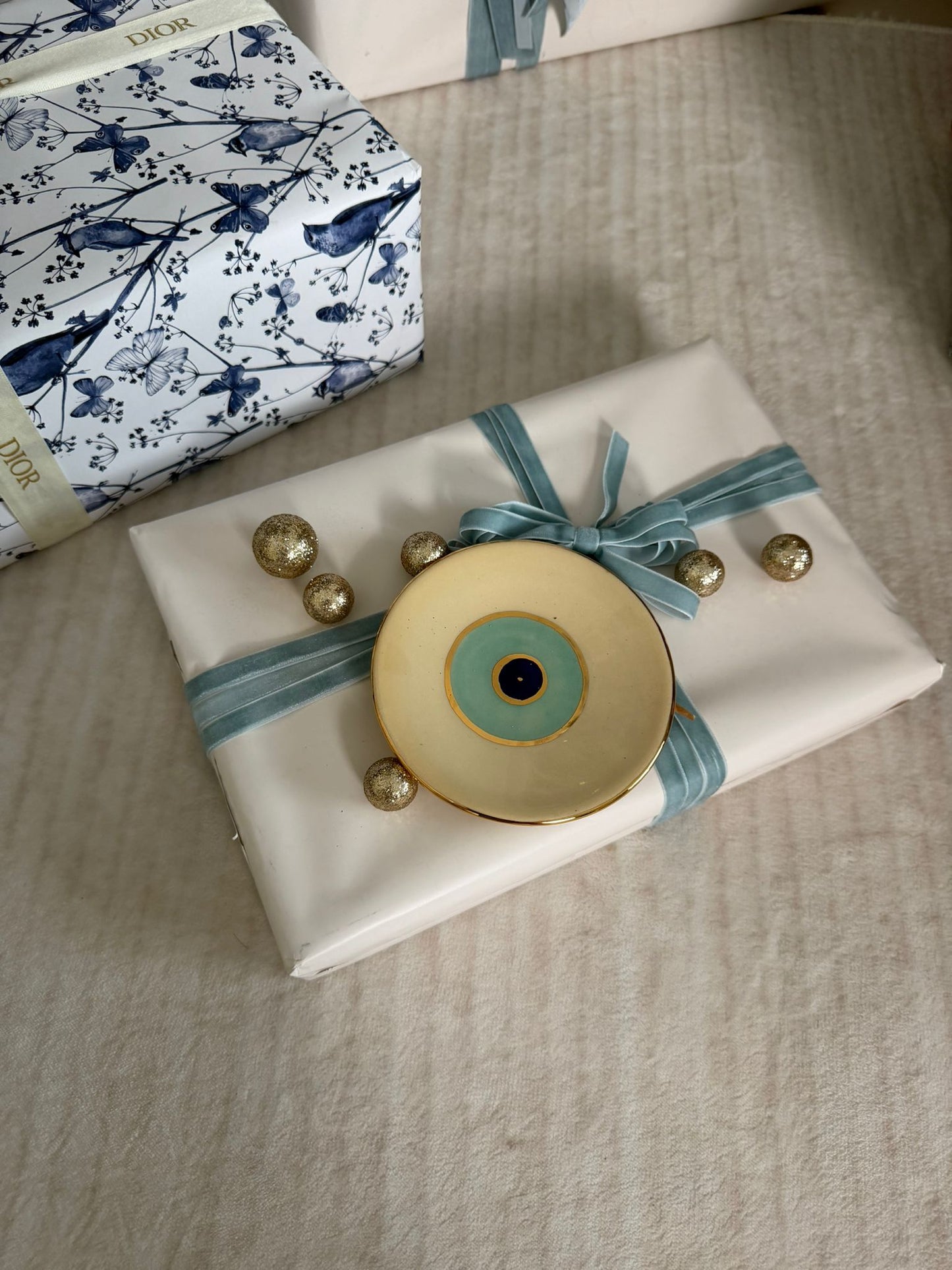 Ceramic Colorful Bowls & Evil Eyes Plates Gift Boxes