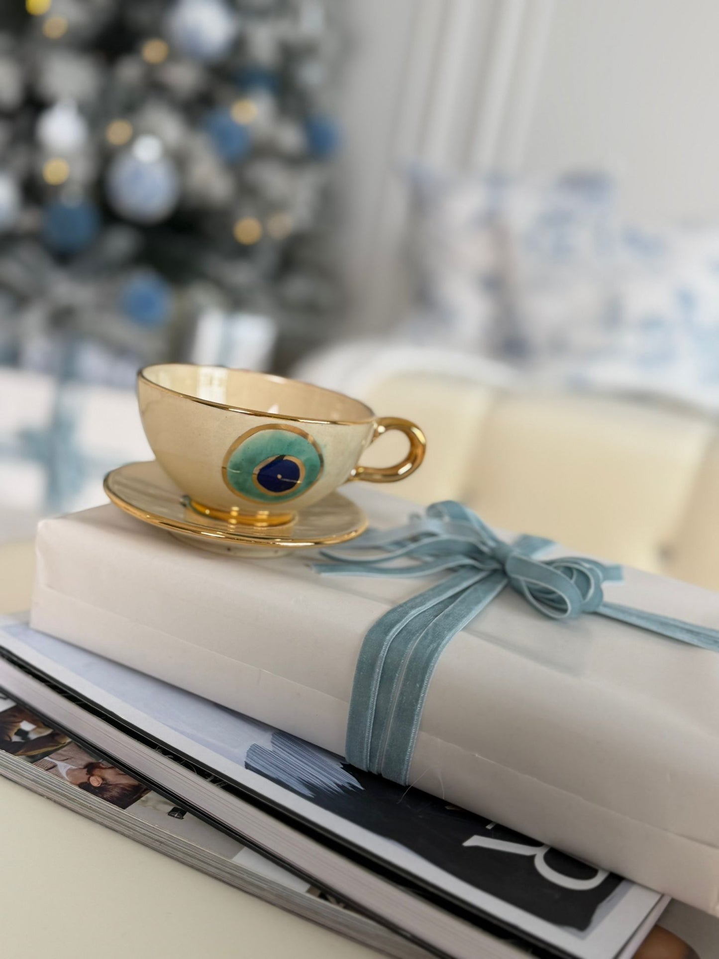 Ceramic Colorful Bowls & Evil Eyes Plates Gift Boxes