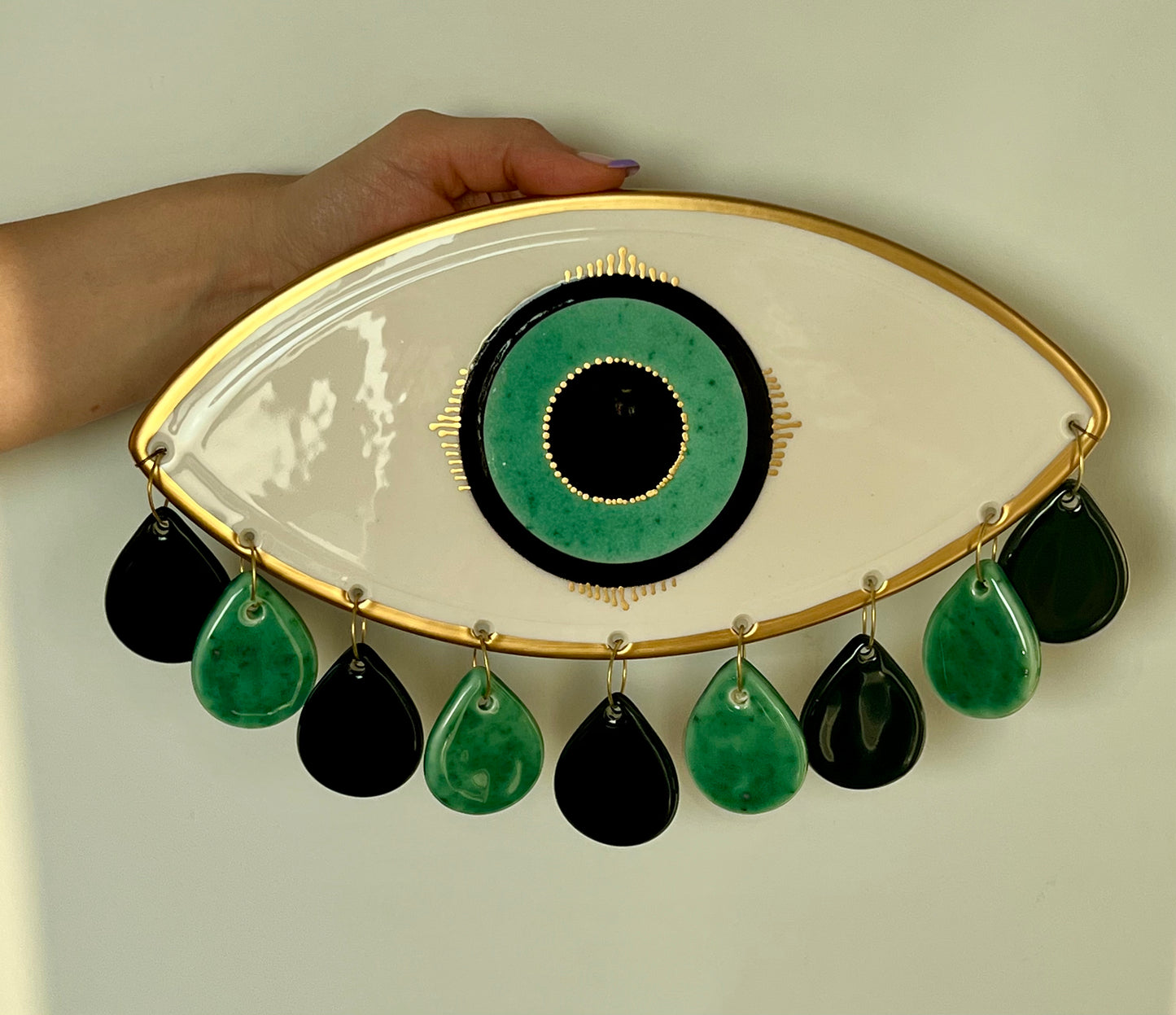 Handcrafted Minimal Crying Evil Eye Home Decor