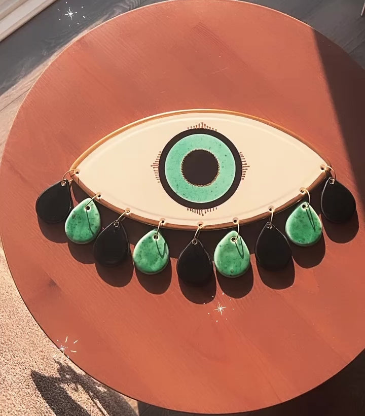 Handcrafted Minimal Crying Evil Eye Home Decor – Miss Pop Art