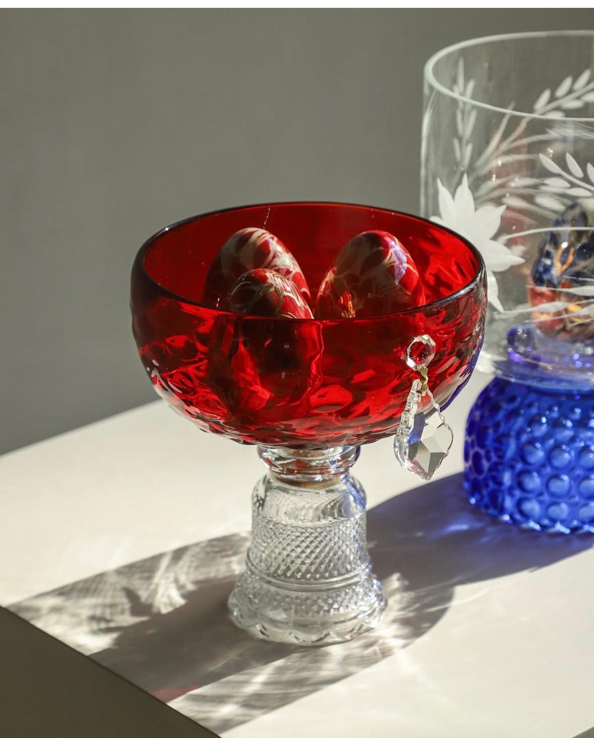 Handmade Colorful Glass Versatile Dishware - Glass Server - Candle Holder
