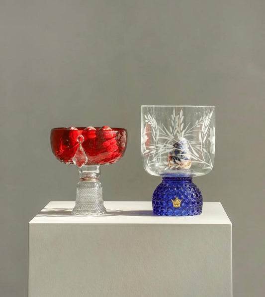 Handmade Colorful Glass Versatile Dishware - Glass Server - Candle Holder