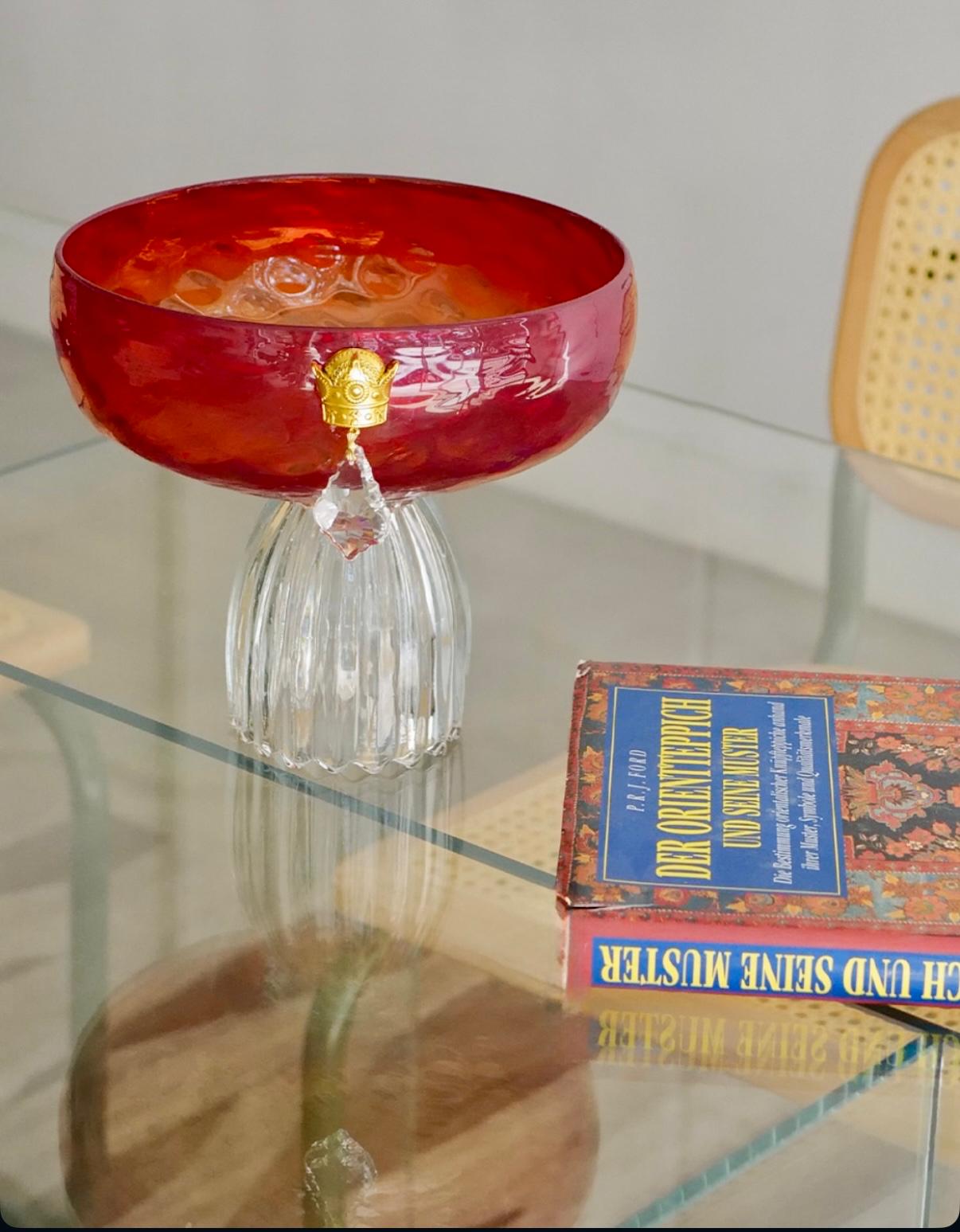 Handmade Colorful Glass Versatile Dishware - Glass Server - Candle Holder