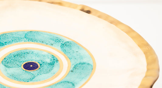Evil Eye Gold Plated Plate (Turquoise Eye)