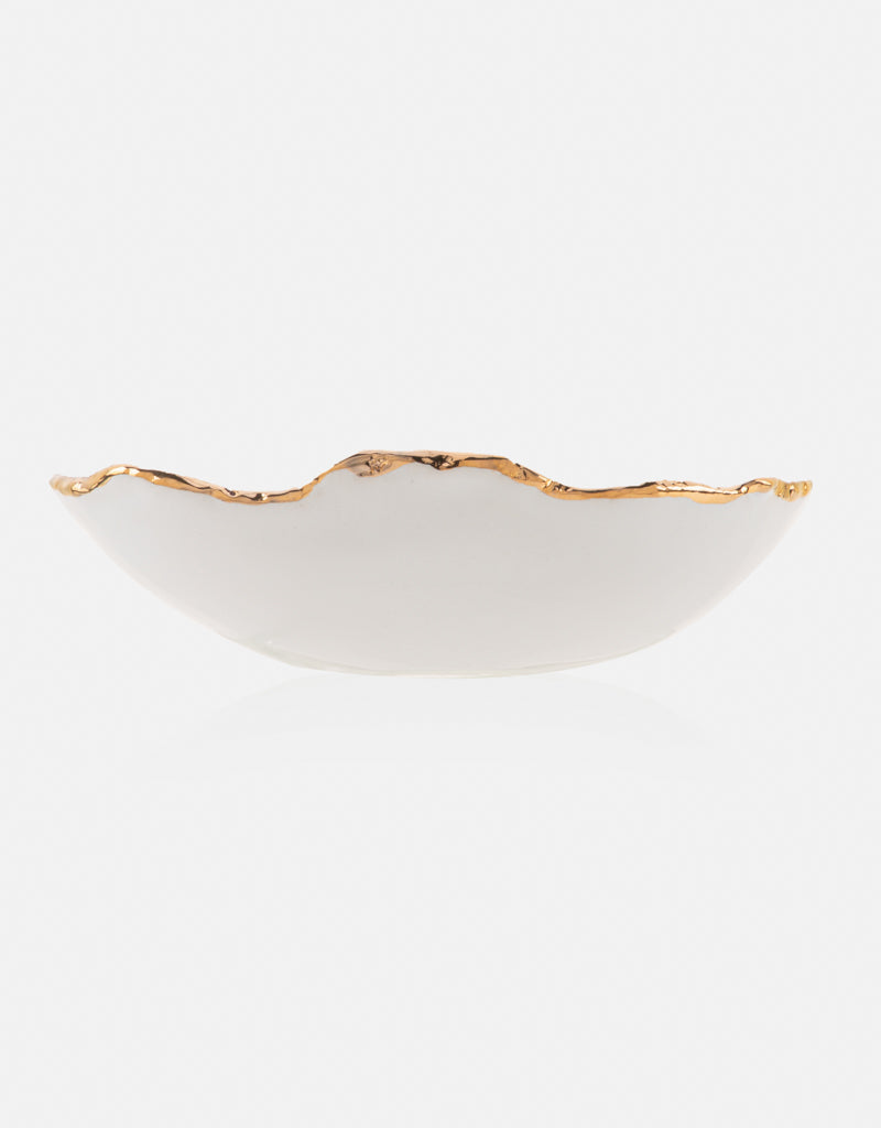 Gold Trimmed Wavy dish - Berkeh 8.5"