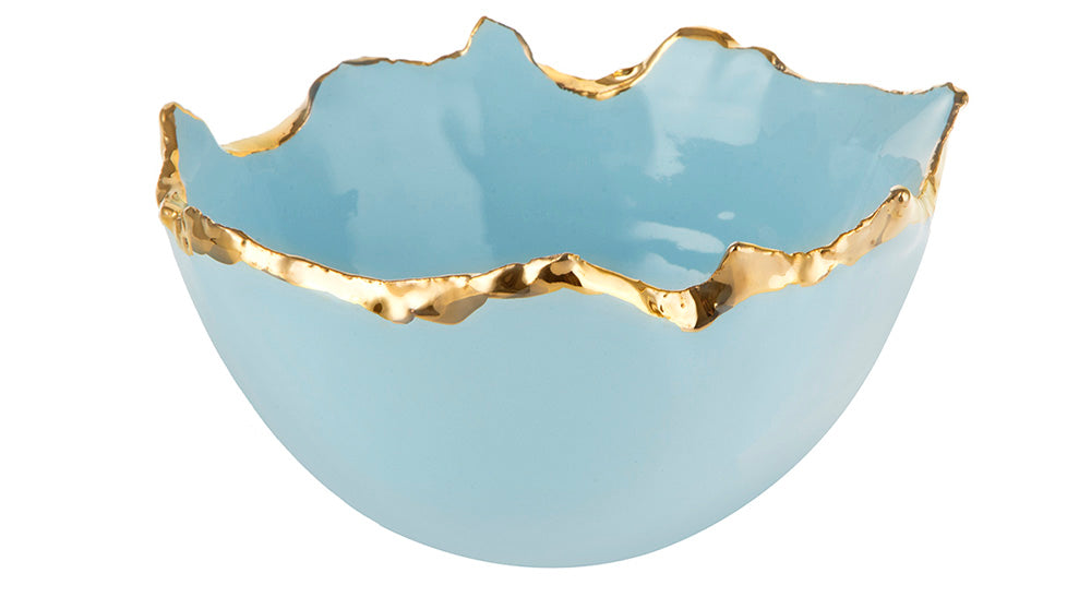 Gold Trimmed Wavy bowl - Berkeh 7"