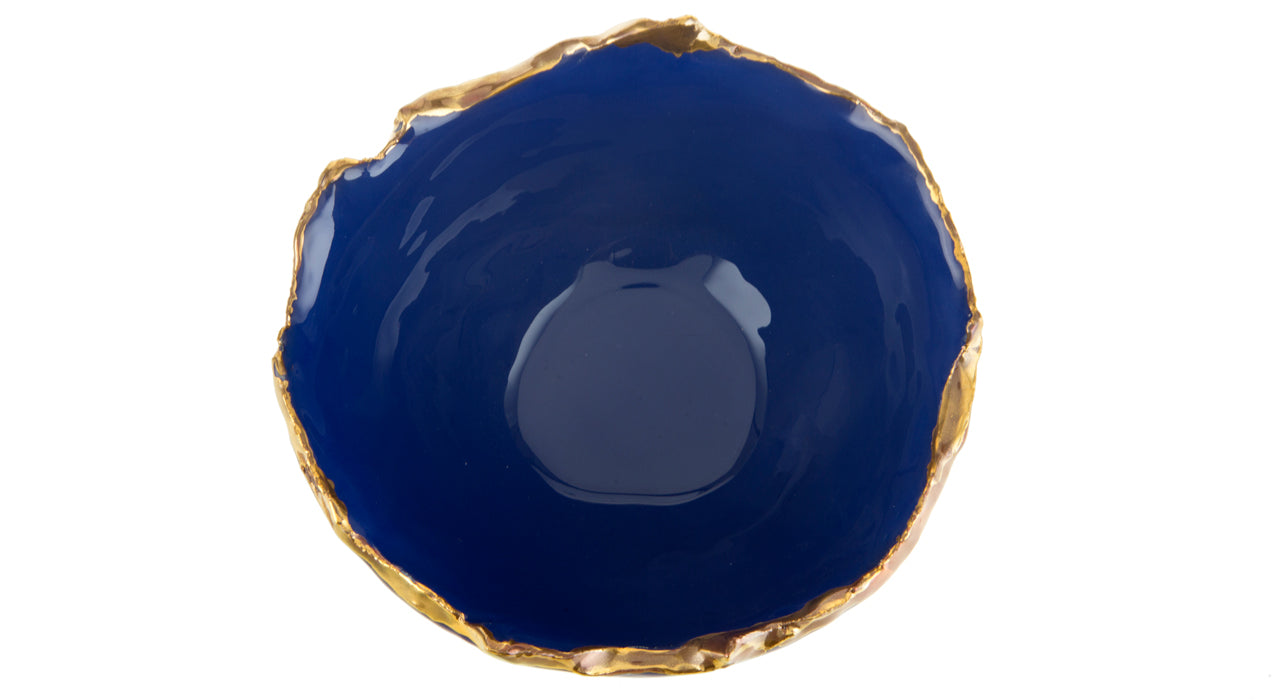 Gold Trimmed Wavy bowl - Berkeh 7"