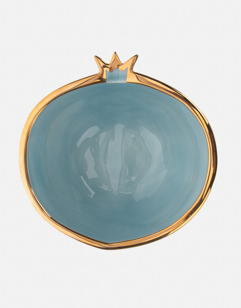 Gold Trim Pomegranate Bowl