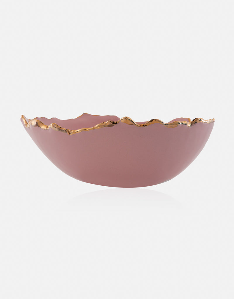 Gold Trimmed Wavy bowl - Berkeh 8"