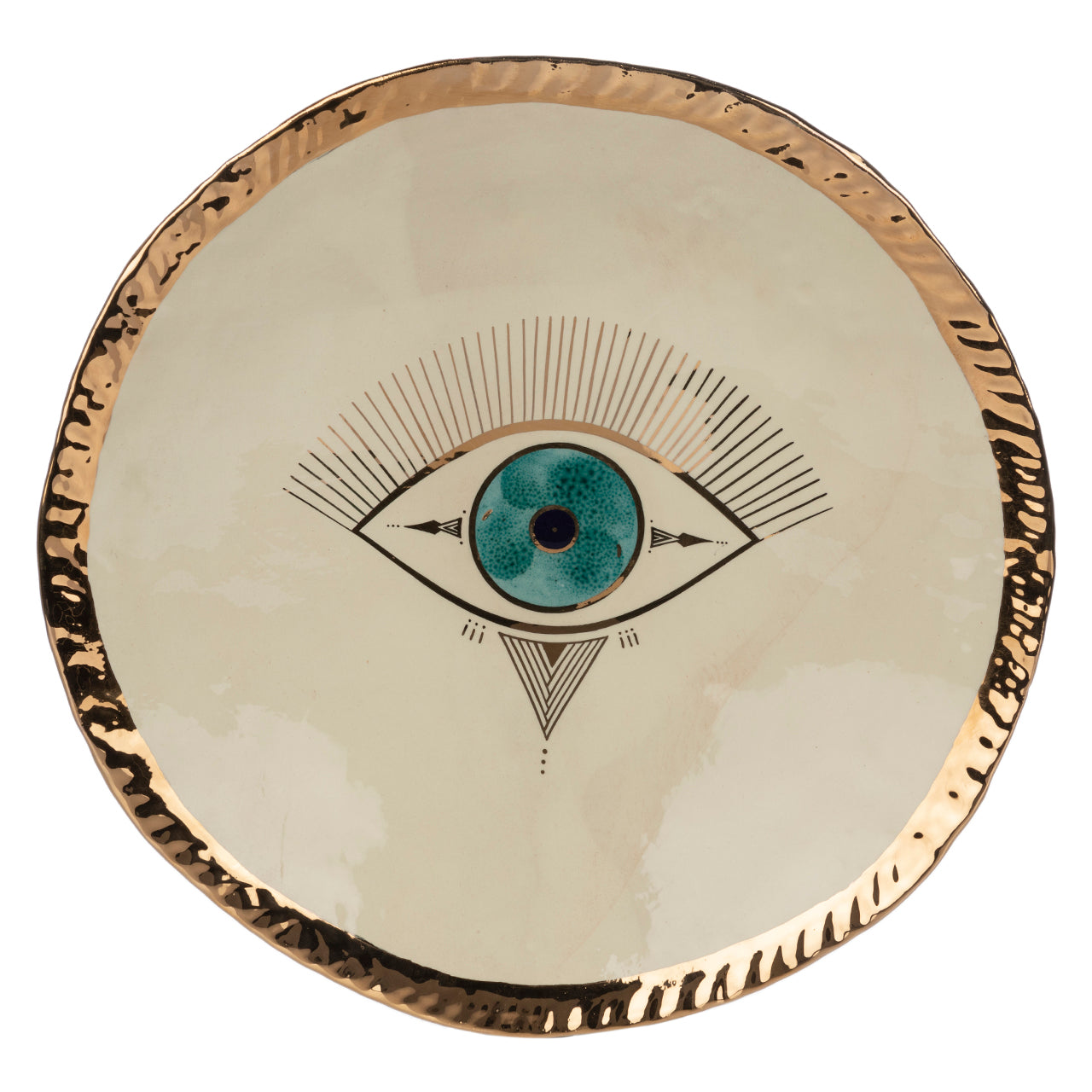 Evil Eye Gold Plated Plate (Eye Style)
