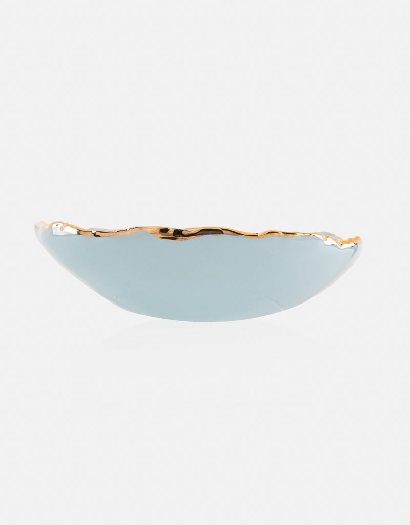 Gold Trimmed Wavy dish - Berkeh 8.5"