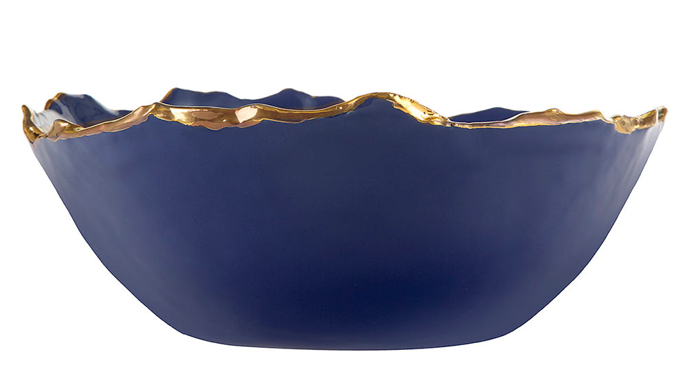 Gold Trimmed Wavy bowl - Berkeh 10.5"
