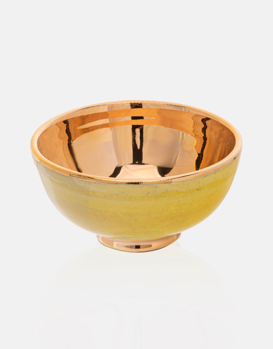 Yellow Gold ceramic bowl size 2