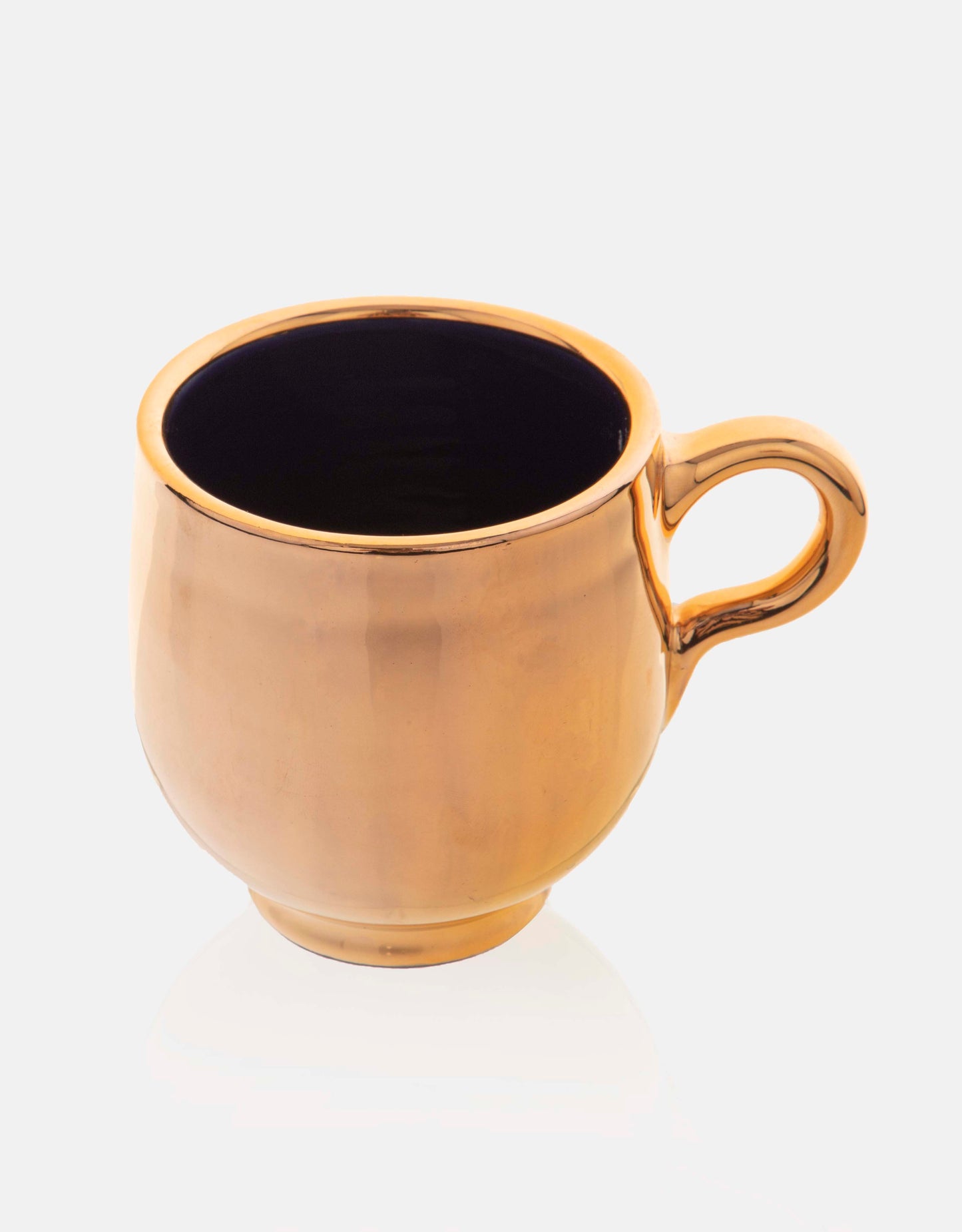luxurious mug with real GOLD glaze handle