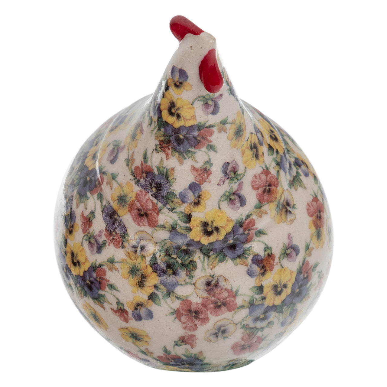 Ceramic Chicken - floral