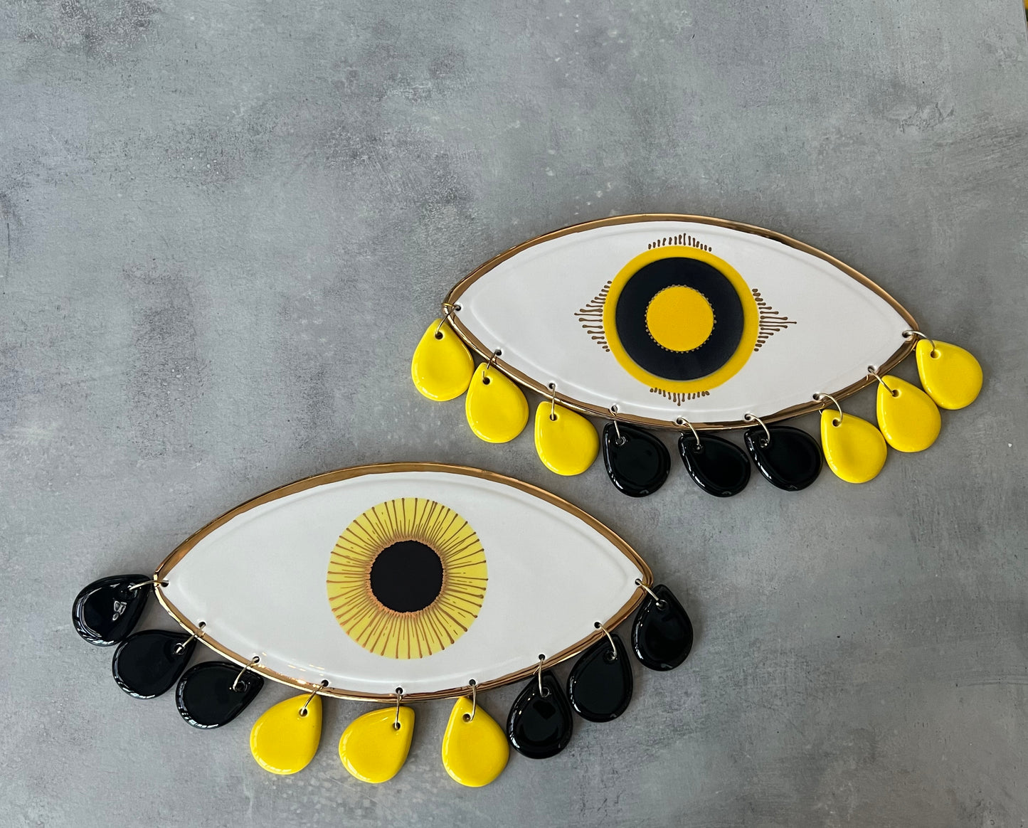 Handcrafted Minimal Crying Evil Eye Home Decor