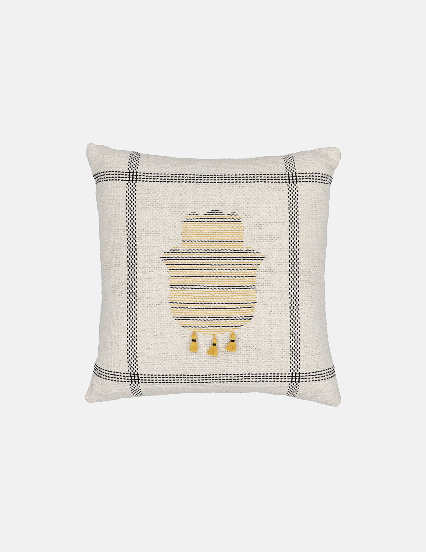 Hand-knit kilim hand design cushion