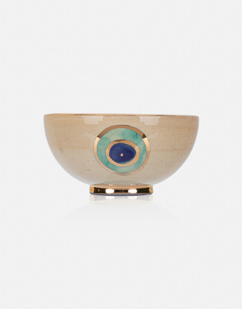 Evil Eye Gold Trim Bowl