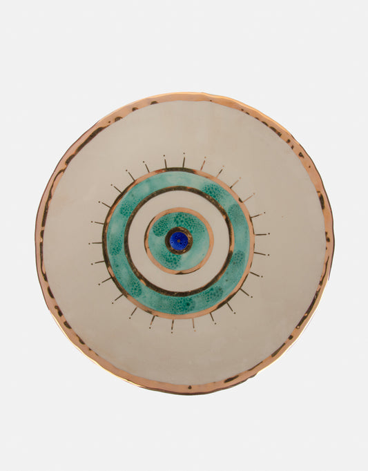 Evil Eye Gold Plated Plate (Turquoise Eye)