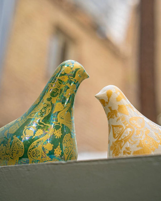 Handmade & Painted Ceramic pigeon